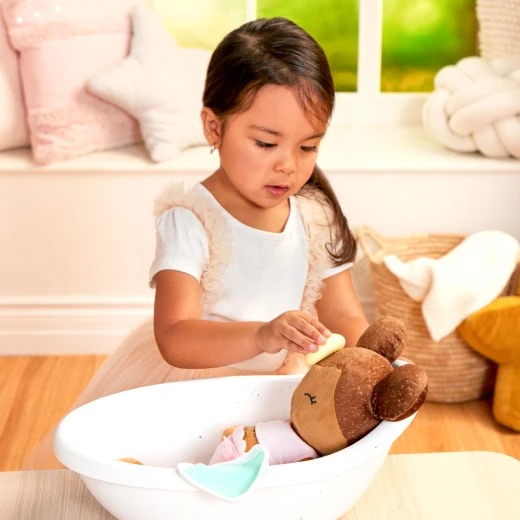 LullaBaby, Baby Doll Bathtub Set with Bath Toys Soap Shampoo Bubbles and Washcloth for Imaginative Bath Time Play Fits Most 14 Inch Dolls Perfect for Kids Ages 2 Years and Up - Lullababy - Image 2