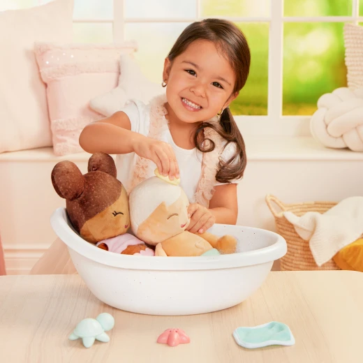 LullaBaby, Baby Doll Bathtub Set with Bath Toys Soap Shampoo Bubbles and Washcloth for Imaginative Bath Time Play Fits Most 14 Inch Dolls Perfect for Kids Ages 2 Years and Up - Lullababy - Image 4