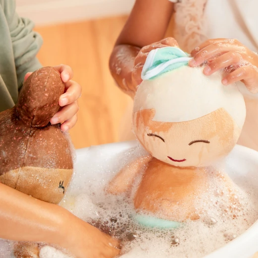 LullaBaby, Baby Doll Bathtub Set with Bath Toys Soap Shampoo Bubbles and Washcloth for Imaginative Bath Time Play Fits Most 14 Inch Dolls Perfect for Kids Ages 2 Years and Up - Lullababy - Image 5