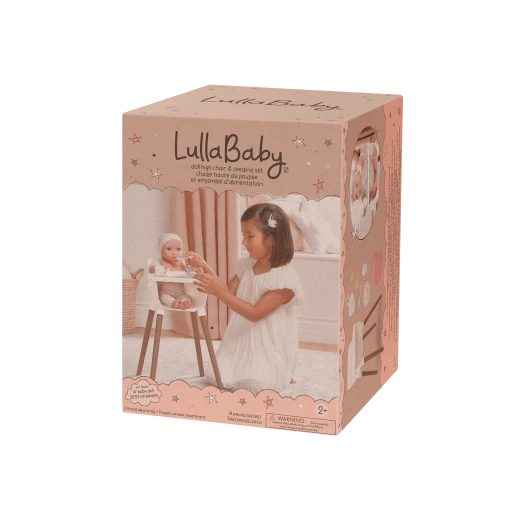 LullaBaby, Baby Doll High Chair Feeding Set with Play Food Accessories 14 Pieces Pretend Feeding Playset for 14 Inch Dolls Kids Age 2 Plus Doll Nursery Role Play Set LullaBaby, Baby Doll High Chair Feeding Set with Play Food Accessories 14 Pieces Pretend Feeding Playset for 14 Inch Dolls Kids Age 2 Plus Doll Nursery Role Play Set