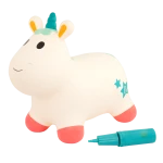 B. Toys, Ride On Unicorn Bouncer Inflatable Toddler Hopper Pixie Soft Bounce Toy Active Play Balance Motor Skills 18 Months Kids Indoor Bouncing Toy With Pump - B. toys