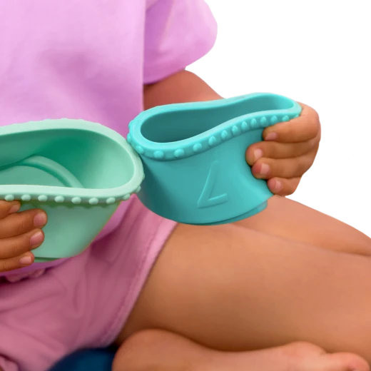 B. Toys, Stacking Cups and Soft Baby Blocks Stackin’ Squishies for Babies 6 Months and Up with 17 Sensory Pieces Numbers Shapes Animals Chew-Friendly Bath Play - B. toys - Image 4
