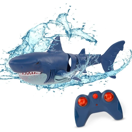 TERRA, RC Great White Shark Remote Control Water Toy Realistic Electronic Swimming Shark Waterproof Rechargeable Battery Pool Bath Toy for Kids 6+ - Terra - Image 3