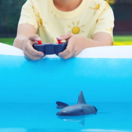 TERRA, RC Great White Shark Remote Control Water Toy Realistic Electronic Swimming Shark Waterproof Rechargeable Battery Pool Bath Toy for Kids 6+ - Terra - Image 5