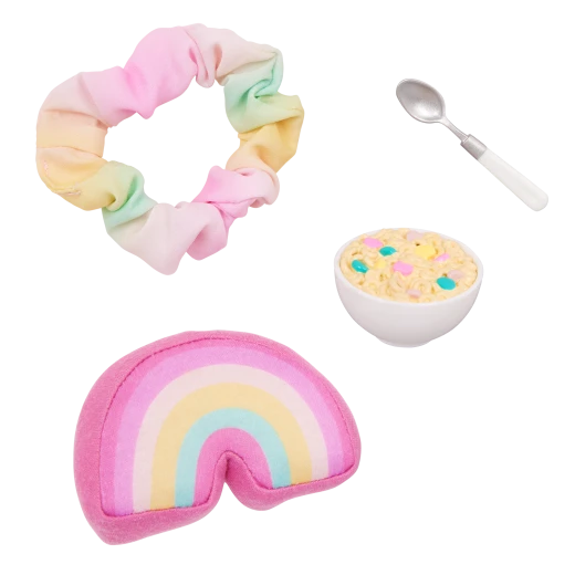 Our Generation, Gillian 18" Doll with Pink Dress & Rainbow Pajama Outfits for Kids Ages 3+ Blonde Hair Hazel Eyes Accessories - Our Generation - Image 4