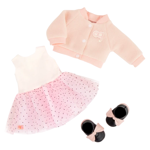 Our Generation, Ballet Academy Varsity Jacket & Dress Outfit for Kids Ages 3+ 18 Our Generation, Ballet Academy Varsity Jacket & Dress Outfit for Kids Ages 3+ 18