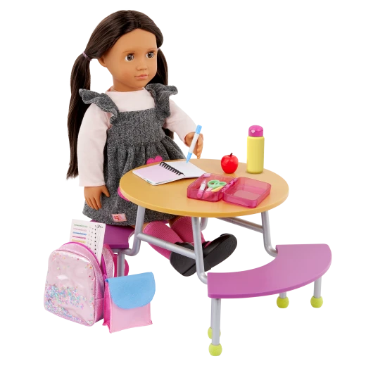 Our Generation, Ready for School Doll Backpack & Supplies Set for Kids Ages 3+ 18" Doll Accessories 16 Piece Notebook Lunch Bag Pencil Case - Our Generation - Image 3