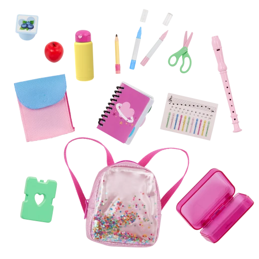 Our Generation, Ready for School Doll Backpack & Supplies Set for Kids Ages 3+ 18" Doll Accessories 16 Piece Notebook Lunch Bag Pencil Case - Our Generation - Image 4