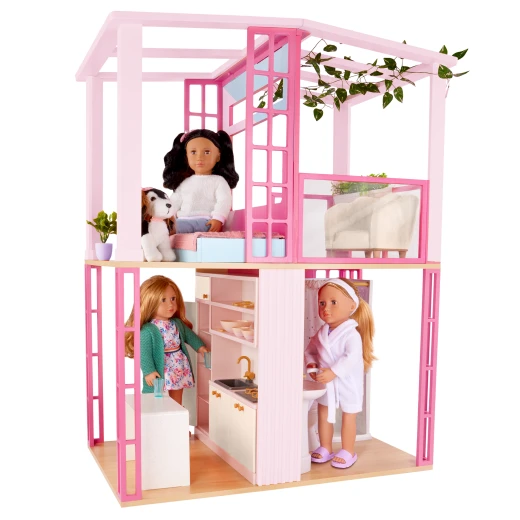 Our Generation, Lovely Loft Pink Dollhouse & Furniture Playset for Kids Ages 3+ 18" Dollhouse 30+ Accessories Real Wood 4 Rooms - Our Generation - Image 2