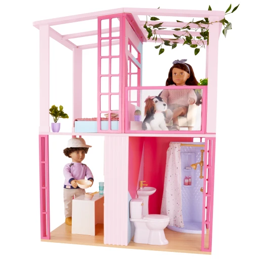Our Generation, Lovely Loft Pink Dollhouse & Furniture Playset for Kids Ages 3+ 18" Dollhouse 30+ Accessories Real Wood 4 Rooms - Our Generation - Image 3
