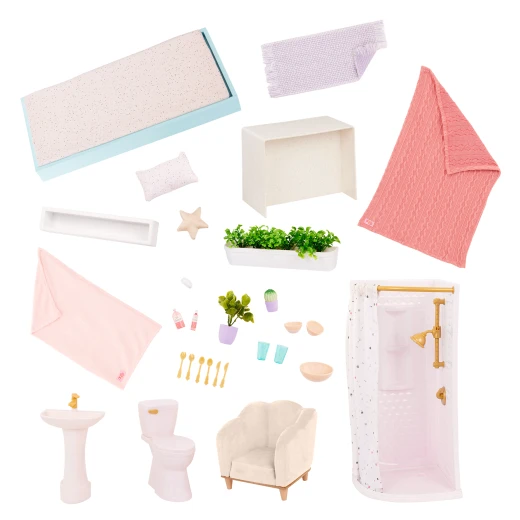 Our Generation, Lovely Loft Pink Dollhouse & Furniture Playset for Kids Ages 3+ 18" Dollhouse 30+ Accessories Real Wood 4 Rooms - Our Generation - Image 4