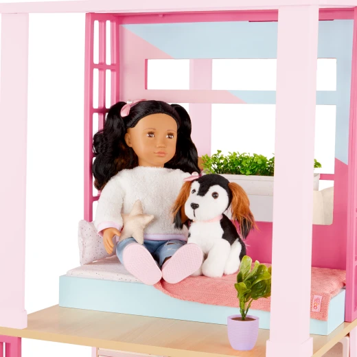 Our Generation, Lovely Loft Pink Dollhouse & Furniture Playset for Kids Ages 3+ 18" Dollhouse 30+ Accessories Real Wood 4 Rooms - Our Generation - Image 6