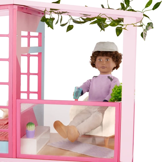 Our Generation, Lovely Loft Pink Dollhouse & Furniture Playset for Kids Ages 3+ 18" Dollhouse 30+ Accessories Real Wood 4 Rooms - Our Generation - Image 8