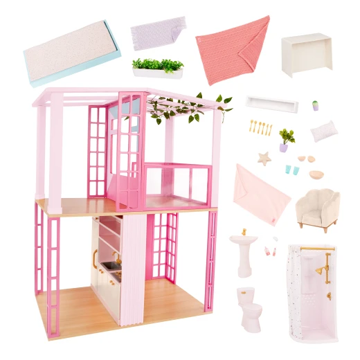 Our Generation, Lovely Loft Pink Dollhouse & Furniture Playset for Kids Ages 3+ 18" Dollhouse 30+ Accessories Real Wood 4 Rooms - Our Generation - Image 11