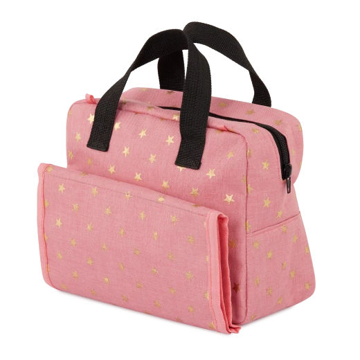 LullaBaby, Baby Doll Diaper Bag Set Diaper Bag with Foldout Changing Mat Sippy Cup Diaper Bib Spoon Pretend Baby Wipes Storage Pockets Durable Easy to Clean Ages 2 Years and Up Accessory Set Only - Lullababy - Image 9