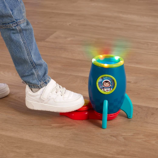 B. Toys, Light-Up Disc Launcher RocketGlow Flying Disc Toy Glow In The Dark Discs Catching Nets Outdoor Indoor Active Play Toy For Kids 4 Years Plus Hand Eye Coordination Game Battery Operated - B. toys - Image 6