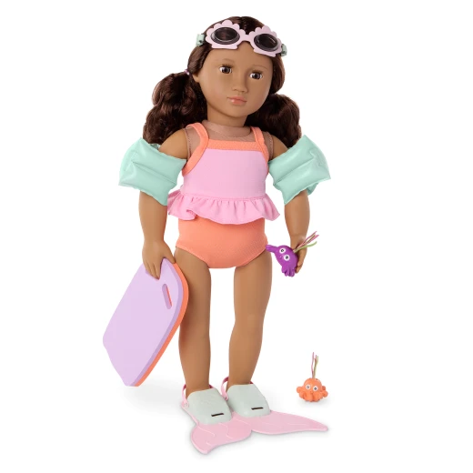 Our Generation, Mermaid Tales Doll Swim Fin Accessory Set for Kids Ages 3+ 18" Doll Swimming Toys Kickboard Goggles Floaties - Our Generation - Image 3