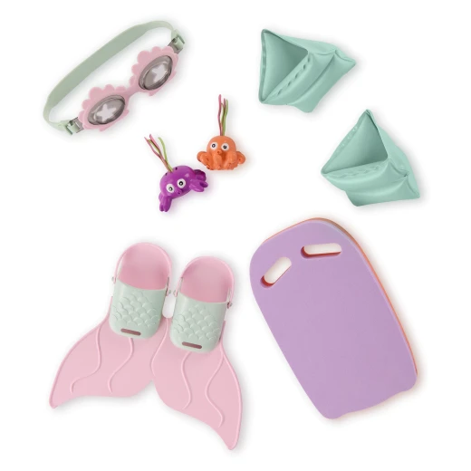 Our Generation, Mermaid Tales Doll Swim Fin Accessory Set for Kids Ages 3+ 18" Doll Swimming Toys Kickboard Goggles Floaties - Our Generation - Image 6