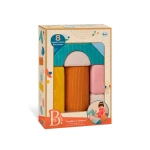 B. Toys, Tumble Y Towers Sensory Foam Building Blocks Set 8 Pieces Soft Textured Educational Stacking Toys For Babies 6 Months Plus Early Development Play - B. toys