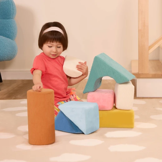B. Toys, Tumble Y Towers Sensory Foam Building Blocks Set 8 Pieces Soft Textured Educational Stacking Toys For Babies 6 Months Plus Early Development Play - B. toys - Image 7