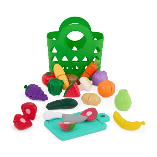 Battat, Cook 'n' Go BBQ 26-Piece Educational Playset for Kids Ages 3+ with Grill Skewer Shrimp Veggies Corn Hot Dog Condiment Bottles Stackable Burger Ingredients Tongs and Plates for Pretend Role-Play - Battat - Image 11