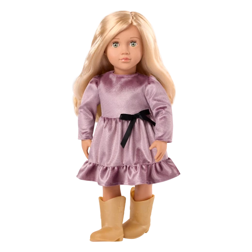 Our Generation, Surprise & Shine Dress Outfit with Mystery Jewelry Bag for Kids Ages 3+ 18" Doll Clothes Shimmery Dress Cowgirl Boots - Our Generation - Image 3
