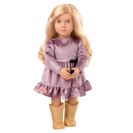 Our Generation, Surprise & Shine Dress Outfit with Mystery Jewelry Bag for Kids Ages 3+ 18" Doll Clothes Shimmery Dress Cowgirl Boots - Our Generation - Image 6
