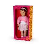 Our Generation, Mika 18" Ballerina Doll in Butterfly Ballet Outfit for Kids Ages 3+ Hazel Eyes Freckles Pink Highlights Ballet Shoes - Our Generation