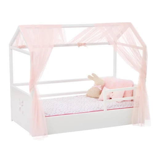 Our Generation, Enchanting Canopy Doll Bed with Bedding Set House Frame Design Pink Sheer Canopy Removable Mattress Floral Blanket Decorative Pillows Faux Shearling Bunny Pillow Furniture for 18 Inch Dolls Kids Age 3+ Our Generation, Enchanting Canopy Doll Bed with Bedding Set House Frame Design Pink Sheer Canopy Removable Mattress Floral Blanket Decorative Pillows Faux Shearling Bunny Pillow Furniture for 18 Inch Dolls Kids Age 3+