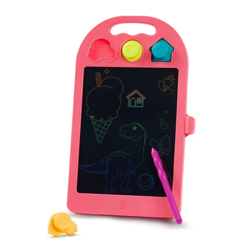 B. Toys, Rainbow Doodler LCD Drawing Tablet Reusable Rainbow Color Drawing Board With Dual Tip Stylus And Stamps Instant Erase Portable Creative Toy For Kids 3 Years Plus Fine Motor Skills - B. toys - Image 8