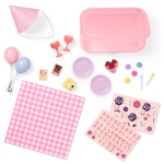 Our Generation, Love to Party 21-pc Pink Storage Case & Accessories for Kids Ages 3+ 18" Doll Party Set Balloons Camera Macarons - Our Generation