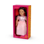 Our Generation, Estrella 46 cm Fashion Doll in Shimmery Pink Gown with Tiara, Dark-Brown Eyes That Open and Close, Wavy Dark-Brown Hair, Soft Body Dress-Up Doll for Kids Age 3+ - Our Generation