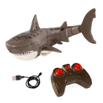 TERRA, Remote Control Swimming Leopard Shark Toy Waterproof Pool Shark 360 Movement Auto Mode Kids 5+ Interactive Water Toy Realistic Marine Animal Long Range Control Educational Play - Terra