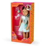 Our Generation, Angelina 18" Hair Grow Doll with Extendable Braids for Kids Ages 3+ Light Brown Eyes Long Highlighted Hair Styling Accessories - Our Generation