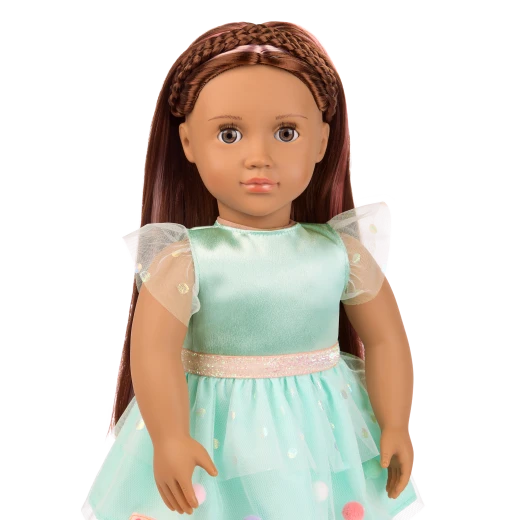 Our Generation, Angelina 18" Hair Grow Doll with Extendable Braids for Kids Ages 3+ Light Brown Eyes Long Highlighted Hair Styling Accessories - Our Generation - Image 4