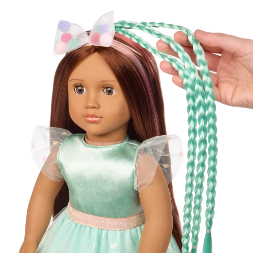 Our Generation, Angelina 18" Hair Grow Doll with Extendable Braids for Kids Ages 3+ Light Brown Eyes Long Highlighted Hair Styling Accessories - Our Generation - Image 10