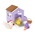 Our Generation, Chicken Coop Playset with Henhouse & Accessories for Kids Ages 3+ 18" Doll Farm Toys Plush Hen Chick Eggs Basket - Our Generation