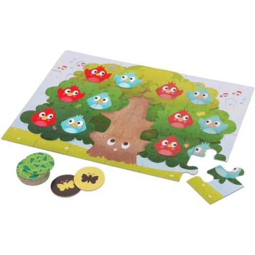 Battat Sound Memory 49-Piece Educational Toy Set for Kids 3+, Bird Sound Shakers, Jigsaw Puzzle, Bug Memory Cards & Playbook for Auditory & Visual Learning, Concentration & Problem-Solving Play - Battat - Image 6