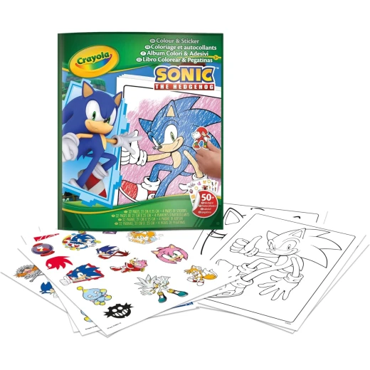 Crayola, Sonic Coloring Book 32 Pages and 4 Sticker Pages - Crayola - Image 2
