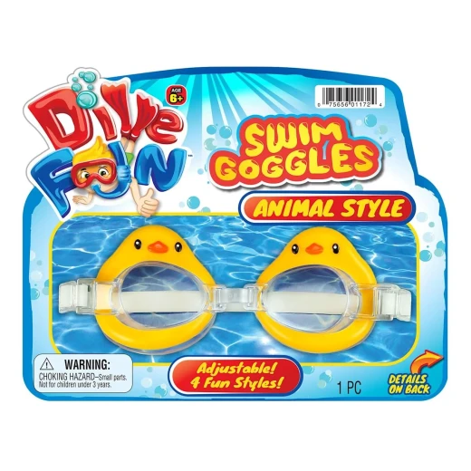 JARU, Dive Fun Animal Style Adjustable Kids Swim Goggles Neon Colors Pool and Beach Activity Swimming Accessories for Boys and Girls Ages 6 Plus Random Animal Styles - Jaru - Image 5