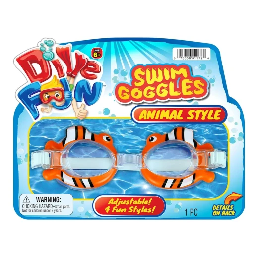 JARU, Dive Fun Animal Style Adjustable Kids Swim Goggles Neon Colors Pool and Beach Activity Swimming Accessories for Boys and Girls Ages 6 Plus Random Animal Styles - Jaru - Image 6