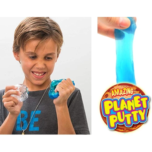 JARU, Planet Putty Galaxy Solar System Stress Slime Assorted Metallic Planets Single Pack with Collectable Bouncy Ball Educational Sensory Toy for Kids and Adults - Jaru - Image 2