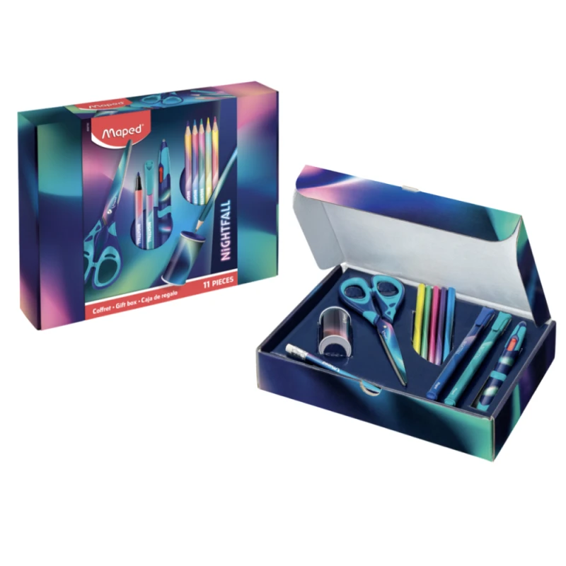 Maped | Gift Box Nightfall - 11 Pieces - Ideal for Gifting - for Drawing, Crafts and Writing. - Maped
