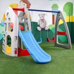 بيت لعب للأطفال مجموعة ألعاب متعددة الوظائف بيت لعب للأطفال مع زلاجة وأرجوحات ومناطق تسلق ونفق للاختباء وتسلية لا نهائية من إديو بلاي - إديو بلاي