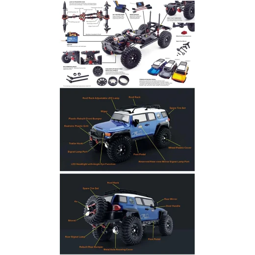 RGT EX86120 1/10 RC Car 4WD Off-Road Climbing Crawler Reverse Drive System RTR Vehicle with LED Lights Durable High Torque Motor - K Toys - Image 6