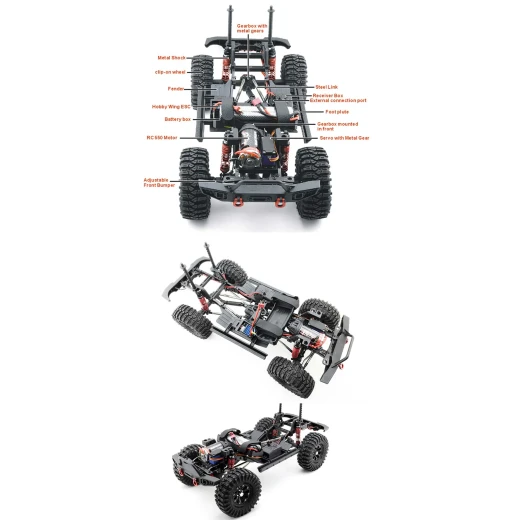 RGT EX86120 1/10 RC Car 4WD Off-Road Climbing Crawler Reverse Drive System RTR Vehicle with LED Lights Durable High Torque Motor - K Toys - Image 5