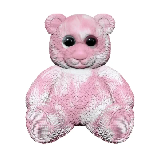 BTF, Tie-Dye Bear Elastic Doll, Pink, 22 cm - Btf - Image 2