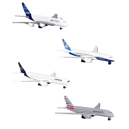 Majorette, Airplanes Assorted Licensed Diecast Metal Aircraft 1:64 Scale 13cm Lufthansa Boeing Emirates Airbus Non Motorized Kids 3+ Random Model - MAJORETTE - Image 2
