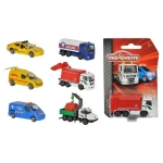 Majorette, City Cleaning Car 1:64 Diecast Metal Garbage Truck Van Lorry MAN Renault Mercedes-Benz Porsche Free Wheel 7.5cm Kids 3+ Random Model - MAJORETTE