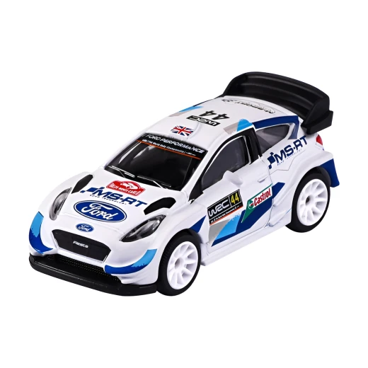 Majorette, WRC Rally Cars Set 4 Miniature Die-Cast Ford Fiesta Hyundai i20 Toyota Yaris Citroën C3 Rubber Tires Collector Box, Random - MAJORETTE - Image 2